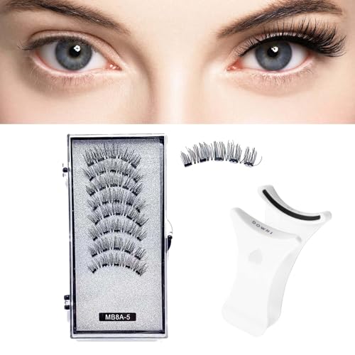 MUYAPAY Pestañas Postizas Magneticas, Pestañas Postizas Naturales con Clip, Pestañas Magneticas Reutilizable, Pestañas Magneticas Naturales Kit, para Citas, Fiestas, Maquillaje Diario