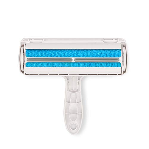 Putybudy Brosse Anti Poils Animaux Chat Chien, Brosse Ramasse Enlève Poils pour Animaux de Compagnie, Rouleau à Poils d'animaux, Épilateur, pour Vêtements canapé Voiture Lit Tapis, Bleu Cover