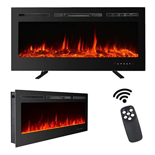 Maxxprime 40" electric fireplace, free standing, recessed an…