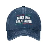 KWQDOZF Gorra Vaquera Make Iran Great Again (Hagamos a Irán Grande Otra Vez)