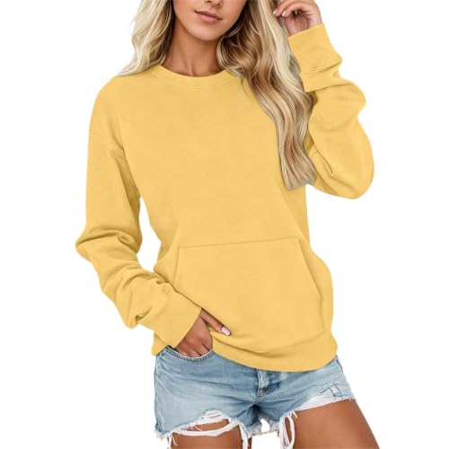 Crew Neck Sweatshirts Women Oversized Long Sleeve Casual Pullover Tops - image 5