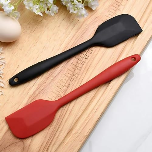 Espátula de Silicone Grande 28cm Antiadherente, Resistente ao Calor, Flexível e Durável – Utensílio de Cozinha com Furo para Pendurar (Cores Variadas)