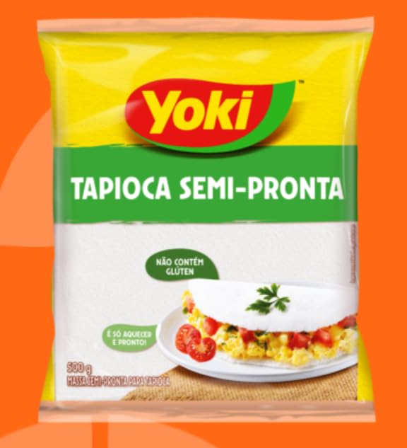 Yoki Tapioca Semi-Pronta 17.6oz (500g) - Hydrated Tapioca Semi-Ready Flour - Goma De Tapioca Hidratada - Ready-To-Cook - Authentic Brazilian Cuisine - By BEXICO