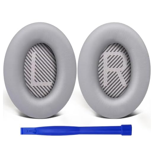 SoloWIT® Professionella Ersättnings öronkuddar för Bose QuietComfort 35 (QC35) och Quiet Comfort 35 II (QC35 II) OVER-EAR-hörlurar (Silver)