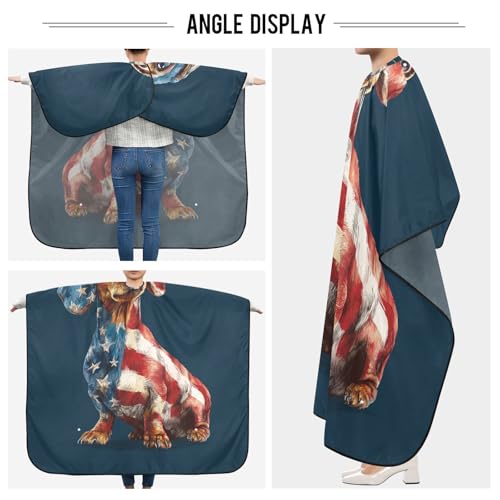 Capa de Barbero Impermeable 55 x 65 Pulgadas para Hombre y Mujer miniatura 5