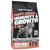 Bully Max 2-in-1 Puppy Treats Soft Chews for Immunity & Growth - Dog Vitamins & Supplements - Essential Multivitamin Food Topper for Health & Immune Support - Small, Medium & Large Breed Puppies