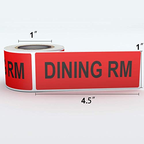 AveneMark 960 Count Home Moving Color-Coded Labels - 16 Rolls House Fragile Stickers, 4 Bedroom Blank Packing Labels for Box Supplies, 60 Labels per Roll, 1" x 4.5" — view 4