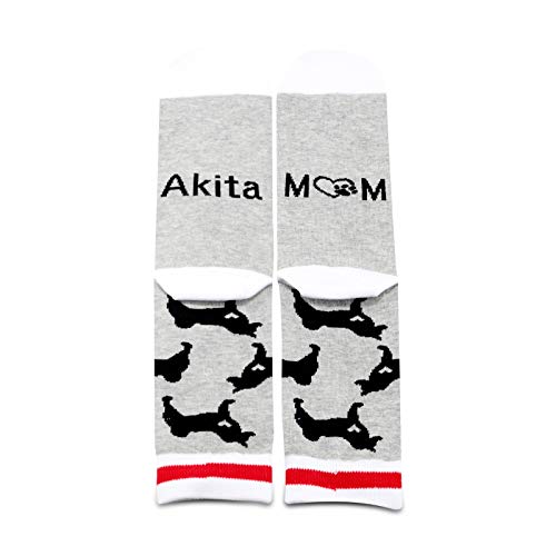 PXTIDY 2 PAIRS Akita Mom Socks Akita Print Dog Socks Pet Dog Owner Gifts Akita Lover Gifts for Women Wife Girlfriend3