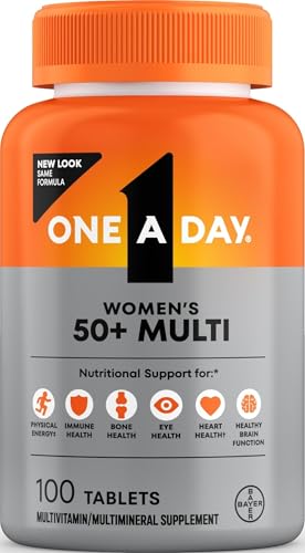 One A Day Women 50 and Over 100-count orange bottle — the lowest-priced entry point in this set