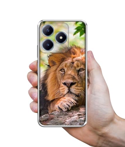 Image of Casotec Tiger Pattern Print Design Printed Silicon Soft TPU Back Case Cover for Realme C63 4G / Narzo N63 4G
