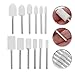 NUOBESTY 12pcs Wool Buffing Wheels Polishing Kit with Shank, Soft Wool Grinding Tools for Jewelry, Glass, Watch Polisher, Industrial Buffing Accessories