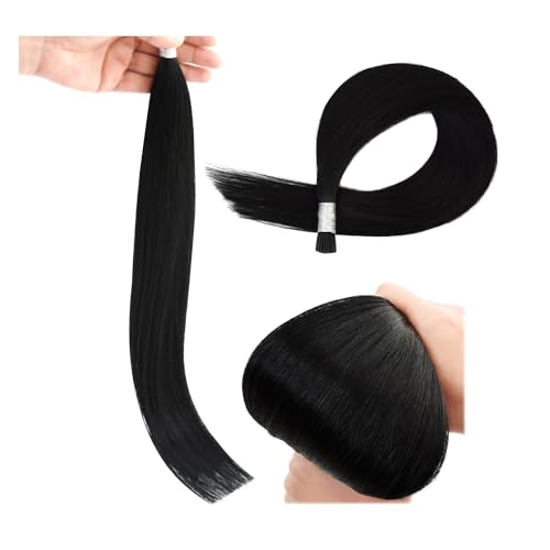 Extensiones I Tip de cabello humano natural pre bond negras de 40cm y 40g para volumen