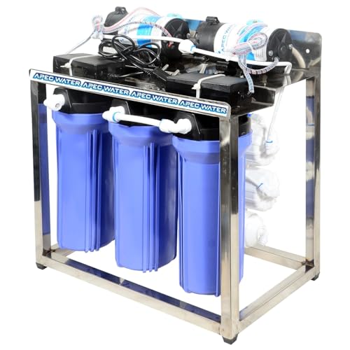 Image of Apec Water 25 LPH Double Purification Commercial RO Water Purifier 25 Liter Per Hour Blue Stainless Steel Full Automatic With TDS Adjuster Blue 25L