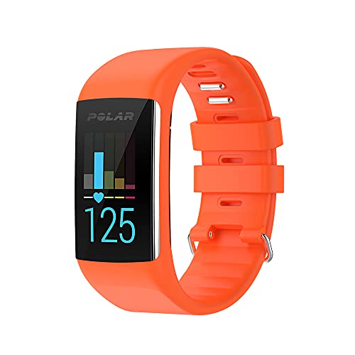 KINKUUN Correas para relojes Compatible con Polar A360 A370 Pulseras de repuesto.Correa de Reloj.(naranja)