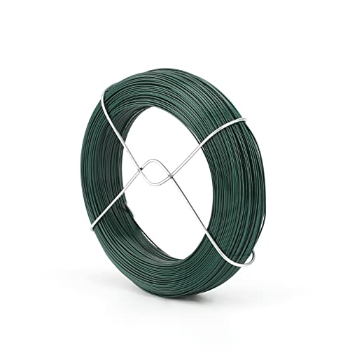 KINGLAKE GARDEN 0,65 mm 328 Feet Green Flexible Twist Ties Green Wire Ties,Paddle Wire, Floral Bind Wire Floral Flexible Paddle Wire for DIY Craft, Holiday Decoration Cover