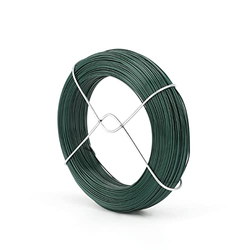 KINGLAKE 328 Feet Fine Garden Wire Green, 0.65mm Flexible Plant Twist Wire Tie Florist Wire for Plant Support, Cable Organizing, Flower Arranging, Wreath Making, Crafts Handmade