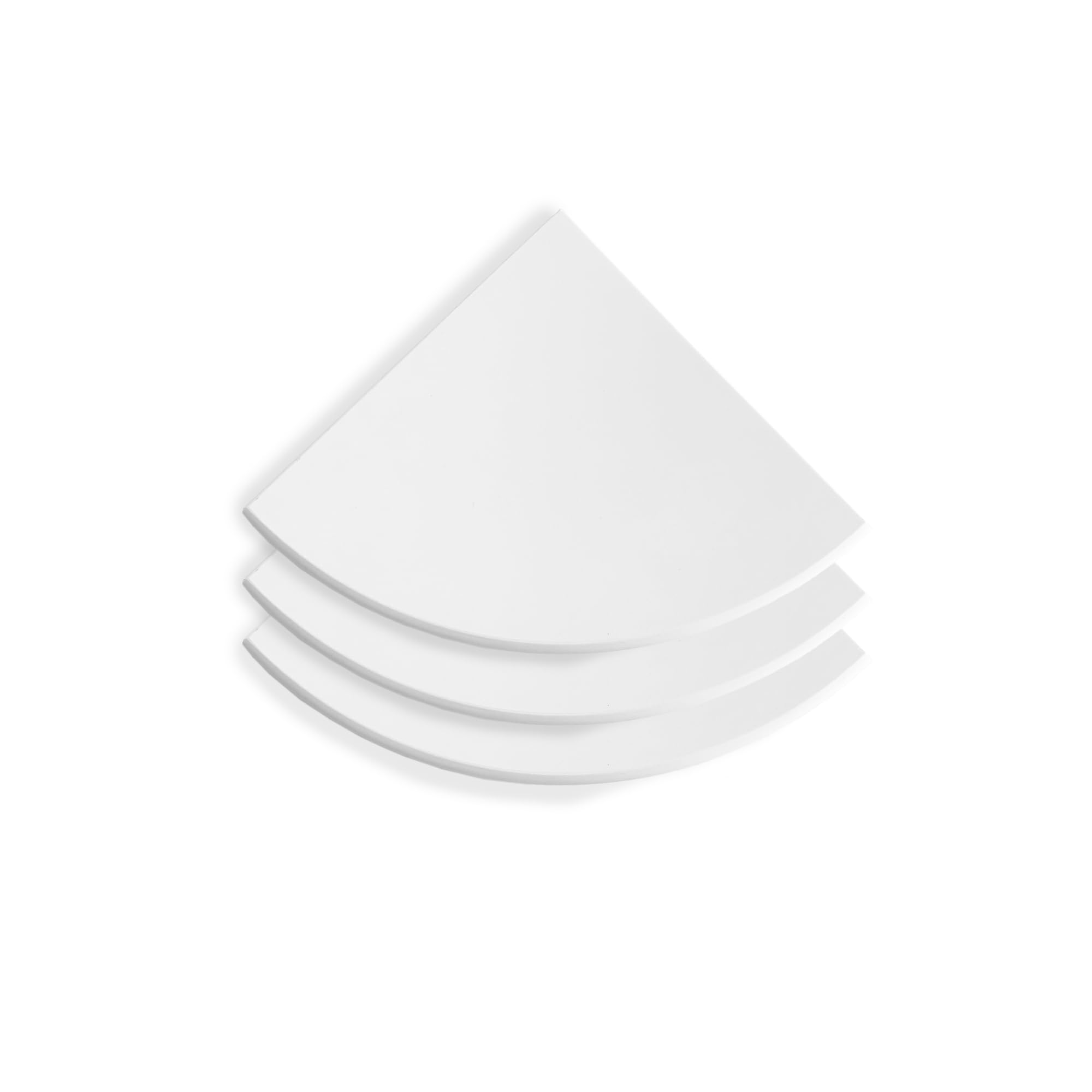 Marble Object Premium White Corner Shelf 9 Polished Shower Shampoo Holder White Stone Bathroom Caddy 3