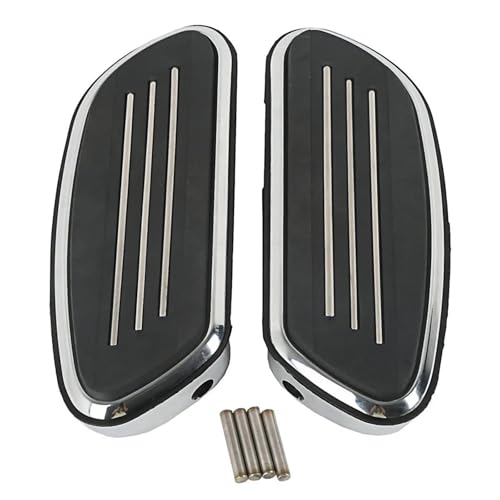 Repose-pieds passager moto argent pour longs voyages en Harley Glide