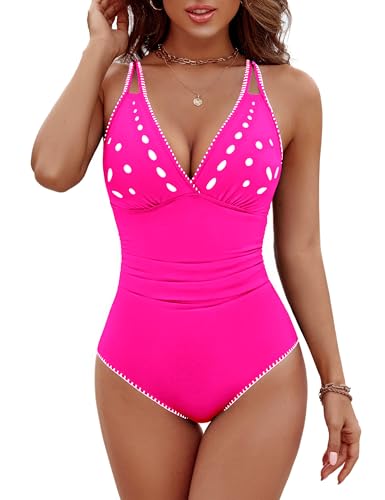 BMJL Women's One Piece Swimsuit Tummy Control Bathing Suit with