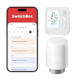 SwitchBot Smart Heizkörperthermostat, Bluetooth-Thermostat mit App-Streuerung&Zeitplanung...
