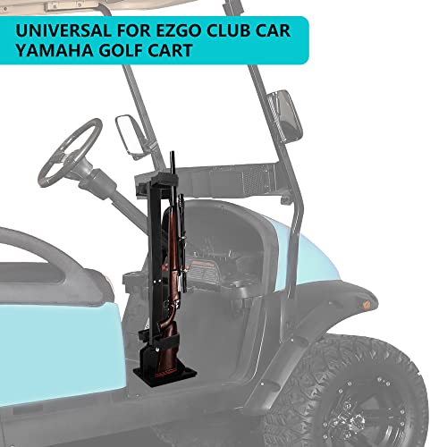 10L0L Adjustable Golf Cart Hunting Gun Holder Stand Up Gun Rack Gun Mount For Club Car Ezgo Yamaha Golf Cart Utv Atv #TOP1