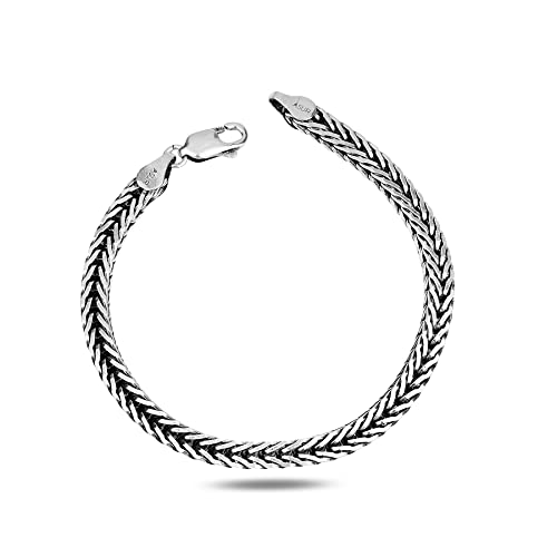 Men's Chain Bracelet, Sterling Silver Men's Thick Chain Bracelet, Handmade Chain Bracelet, Mens Link Chain Bracelet,925K Sterling Silver #TOP15