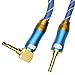 90 Degree Right Angle Aux Cable - [24K Gold-plated,Sound Quality]EMK Audio Stereo Male to Male Cable for Laptop, Tablets, MP3 players,Car/Home Aux Stereo, Speaker or More (4Ft/1.2Meters)