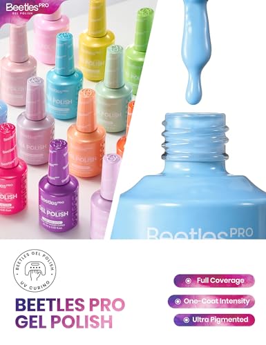 Image of Beetles PRO Gel Polish Set - Poetry of Garden, 15ml Full Size Neon Bright Summer Gel Polish 18 Colors Salon Nails Kit with Base Coat Glossy & Matte Top Coats, 6 Painting Gel UV Nail Lamp Cure Needed