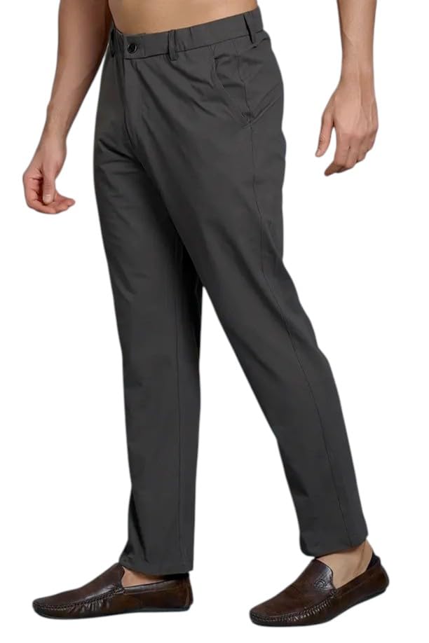 Dazzle Sportswear Formal Pant for Men Office Wear | Casual Pant - with Stretchable Fabric for All-Day Comfort | Regular Fit Wrinkle-Free Trousers-picture-43
