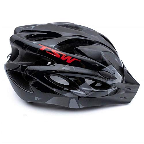 Capacete Ciclismo Preto Raptor 2 Tamanho M 54/58cm Led Traseiro e Viseira Tsw