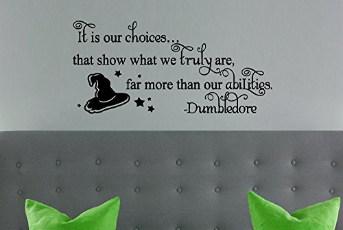 GMDdecals Inspirational Wizard Potter Dumbledore Quote Vinyl Wall Decor Decal, It's Our Choices That Show Who We Really are