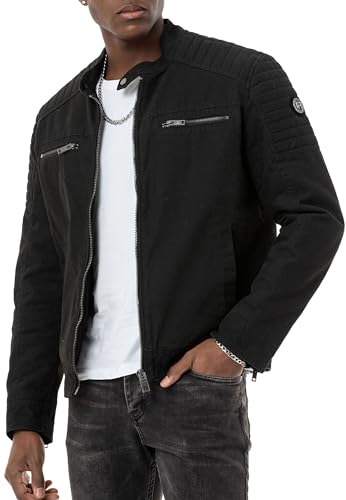 Redbridge Premium Jacke im Bikerstil Casual mit Frontreißverschluss Schwarz L