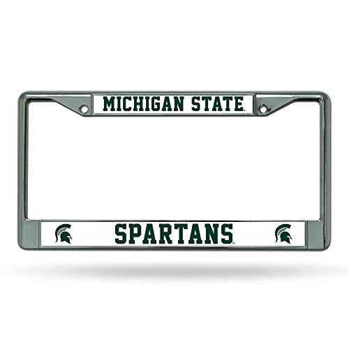 Rico Industries NCAA Michigan State Spartans Premium License Plate Chrome Frame 12