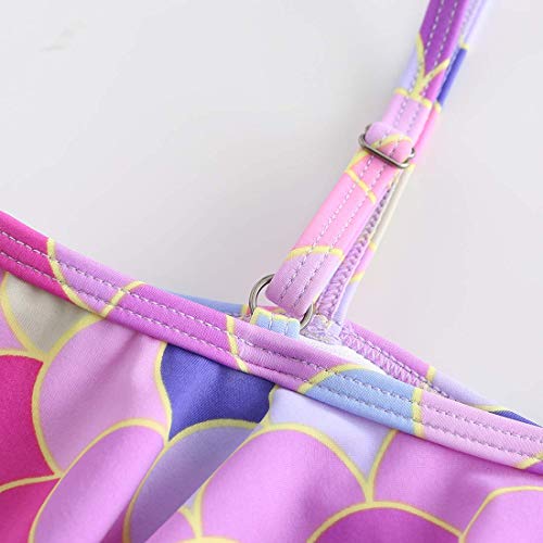 Image of Girls One Piece Swimsuits Hawaiian Ruffle Swimwear Beach Bathing Suit for Summer Vacation