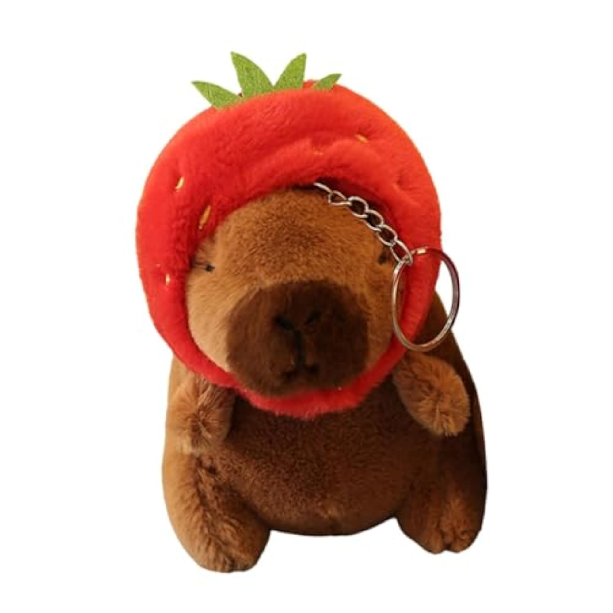 Capybara Keychain Plush Toy Funny Keyring Charm