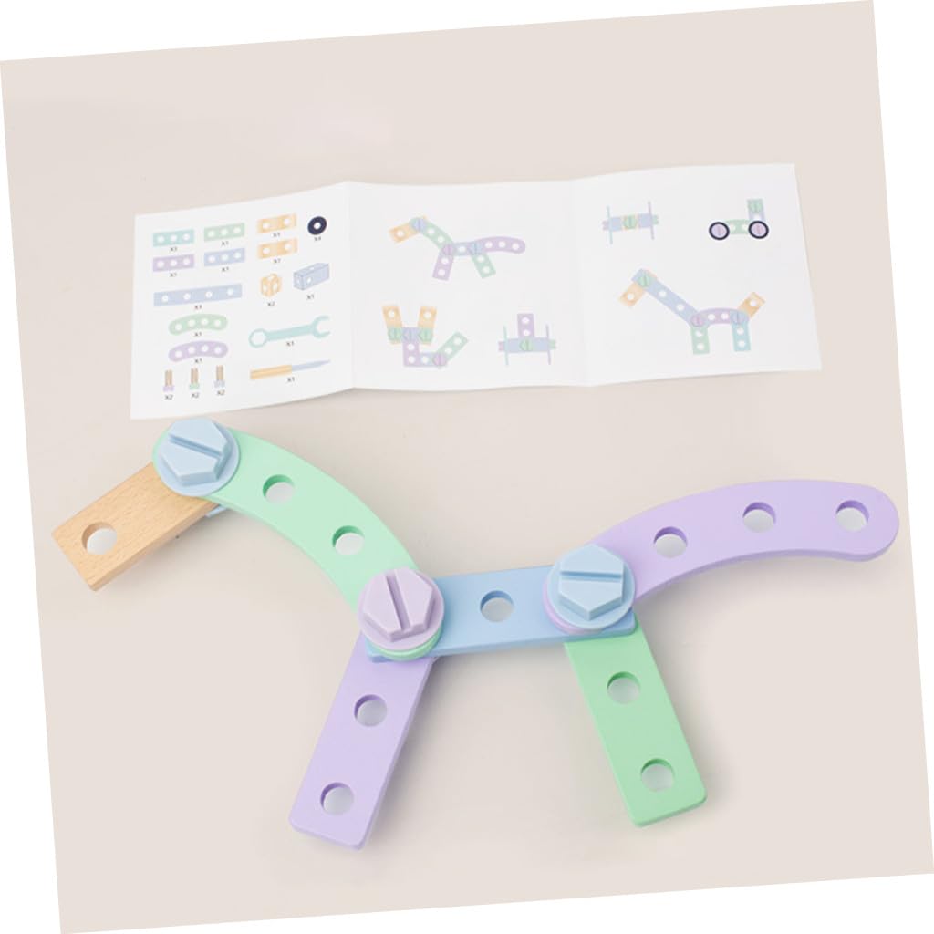 BESPORTBLE Cassetta Attrezzi Giocattolo in Legno per Ragazzo Ragazza Decorazioni Scuola, Gioco Educativo per Coordinazione Mano-occhio e Risoluzione Puzzle, per L'apprendimento Creativo