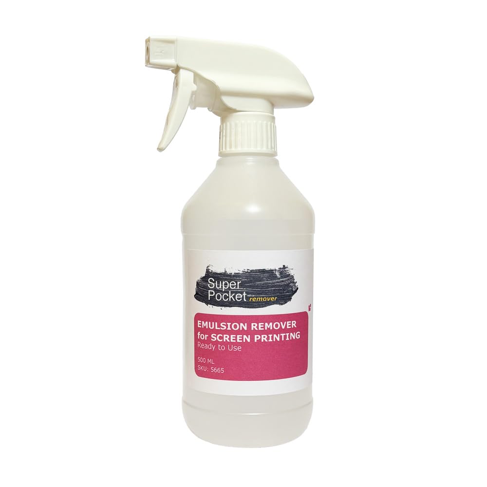 Remover Super Pocket 500 ml, potente para emulsión serigrafiada, listo para usar con pulverizador