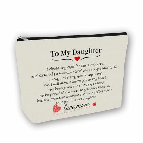 Daughter-Gifts-Makeup-Bag-Perfect-To-My-Daughter-Cosmetic-Bag-From-Mom-For-Daughters-Women-Teen-Girls-Ideal-Gift-for-Travel-Birthdays-Christmas-Daughter-Gifts