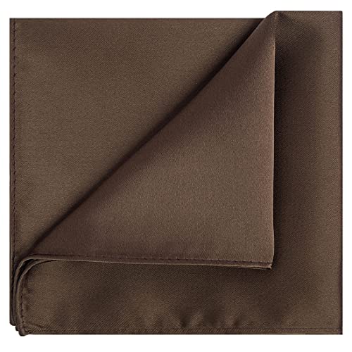 Image of KissTies 6PCS Satin Pocket Square Plain Color Handkerchief Gift Set