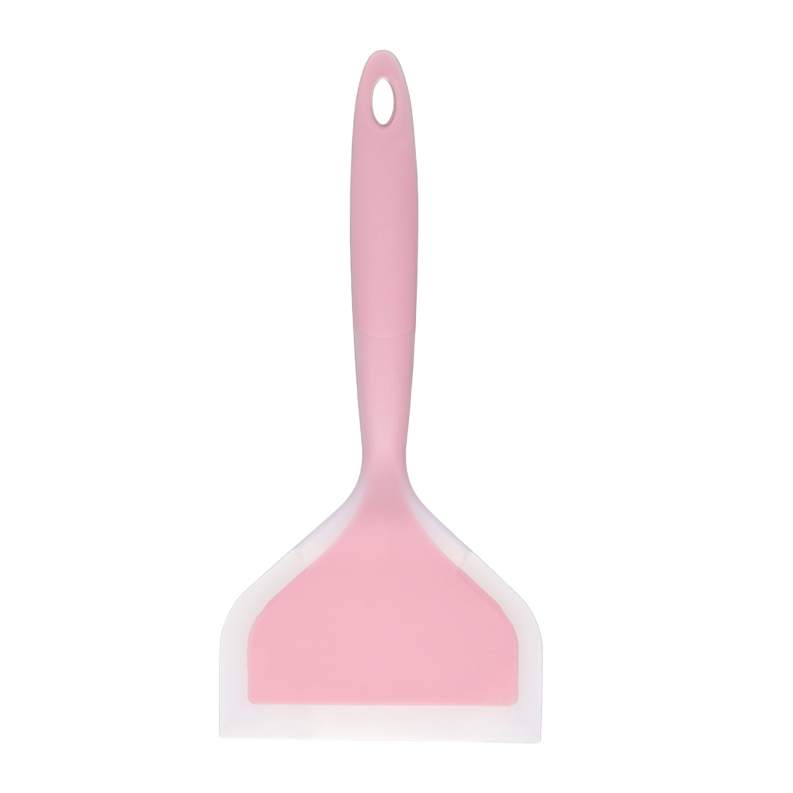 sourcing map Silicone Tamagoyaki Spatula, Wide Omelette Spatula Nonstick Heat-Resistant Pancake Shovel Flipper Nonstick Cookware for Kitchen Cooking Eggs Pancake Pizza Steak, Frosted Pink