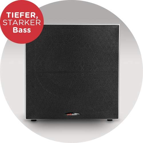 Polk Audio PSW10EBK Subwoofer do Kina Domowego, Czarny/Szary, 100 W