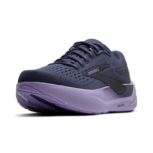 Brooks Women’s Ghost Max 3 Neutral Running & Walking Shoe - Nighshadow/Ebony/Purple - 8.5 Medium