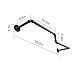 OROPY Industrial Pipe Single Rail Garment Rack, Wall Mounted Clothes Rod for Clothing Storage, Black Color, 39