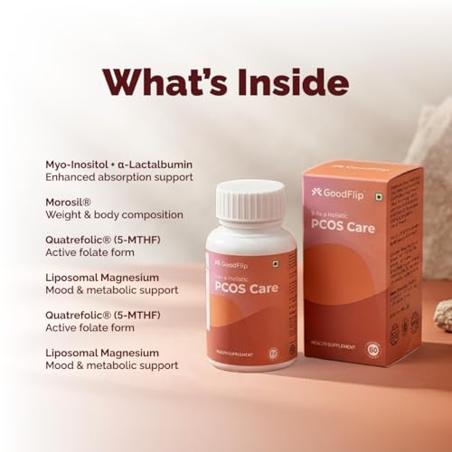 Image of PCOS Care Tablets | Myo-Inositol with α-Lactalbumin for Enhanced Absorption | With Liposomal Magnesium and B12 | Supports Weight Management & Fertility