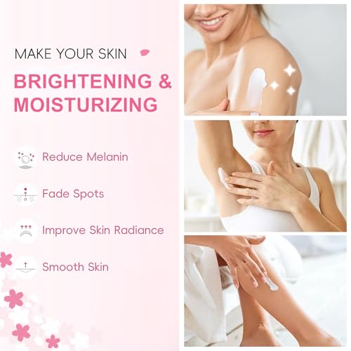 Underarm Brightening Cream, Skin Bleaching Creams, Skin Brightening Cream for Armpits/Knees/Inner Thighs/Intimate Areas, Vitamin C+Alpha-Arbutin+Niacinamide Body Lotion, 2PCS - Image 3