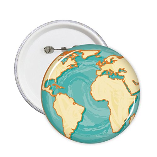Cercle Terre illustration badge à épingle pour personnaliser vos sacs à dos de voyage