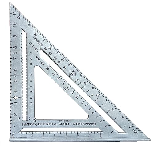 Swanson Tool Co S0107 "Big 12" 12-Inch Speed Square Layout Tool with Blue Book