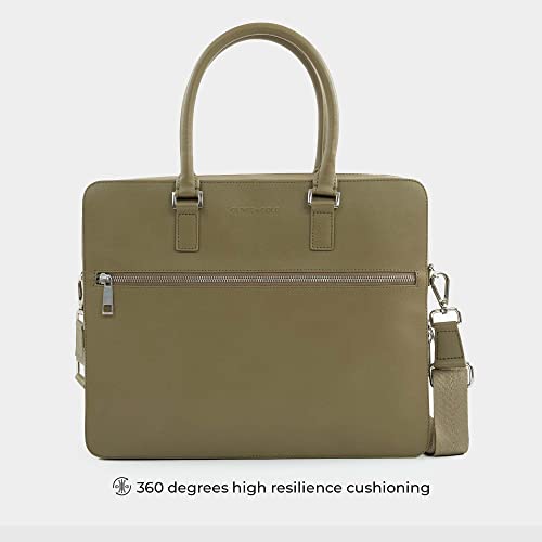 Image of OLIVES & GOLD 14 inch ROYE Laptop Bag For Men and Women | Detachable and Adjustable Shoulder Strap | Travel Friendly | Lightweight