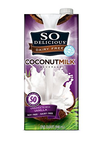 So Delicious Dairy-Free Organic Coconutmilk Beverage, Unsweetened Vanilla, 32 Ounce (Pack of 6) Plant-Based Vegan Dairy Alternative, Great in Smoothies Protein Shakes or Cereal