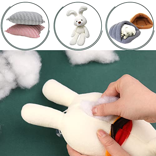 Image of LOKUNN 5.3oz /150g Polyester Fiber Fill, (2.12oz~3.97lb) Stuffing Pillow Filling Stuffing Cushion Filling, Batting High Resilience Fill Fiber for Stuffed Animals /DIY Crafts